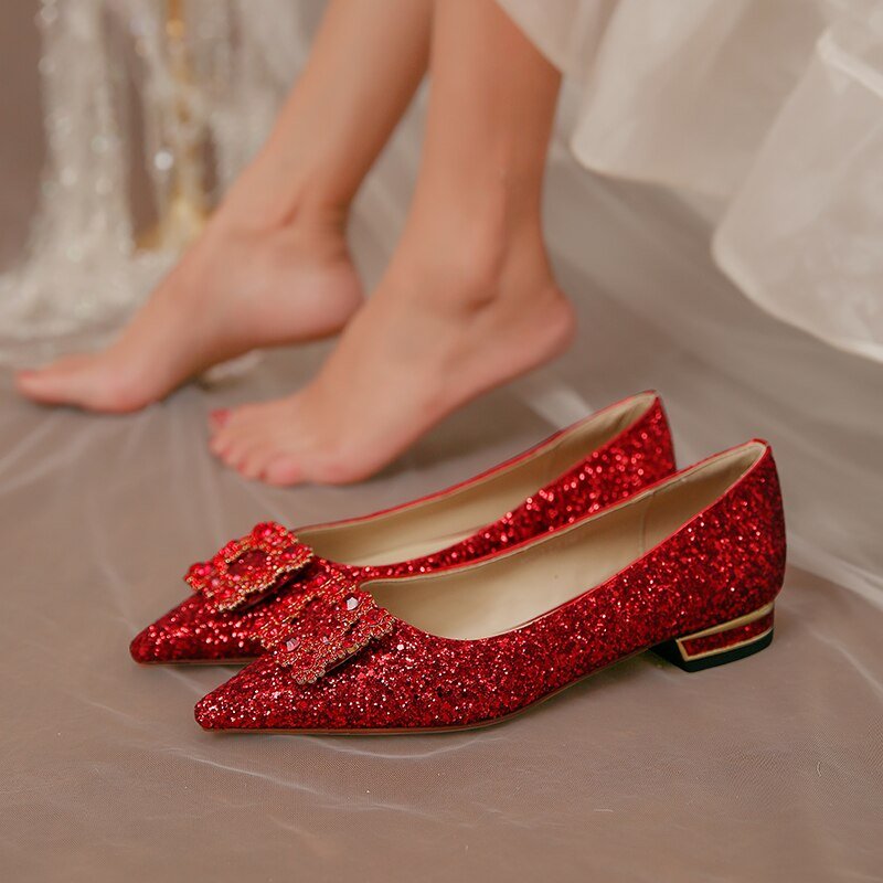 French Wedding Shoes Wear Princess Crystal Shoes - LiveTrendsX