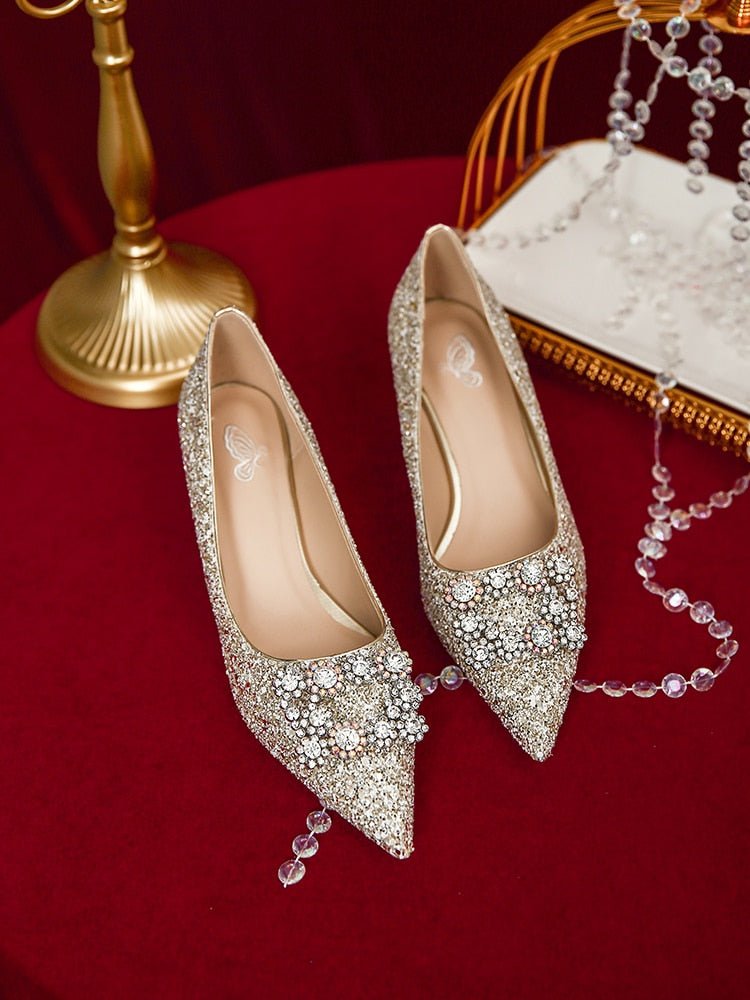 French Wedding Shoes Wear Princess Crystal Shoes - LiveTrendsX