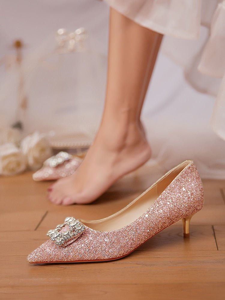 French Wedding Shoes Wear Princess Crystal Shoes - LiveTrendsX