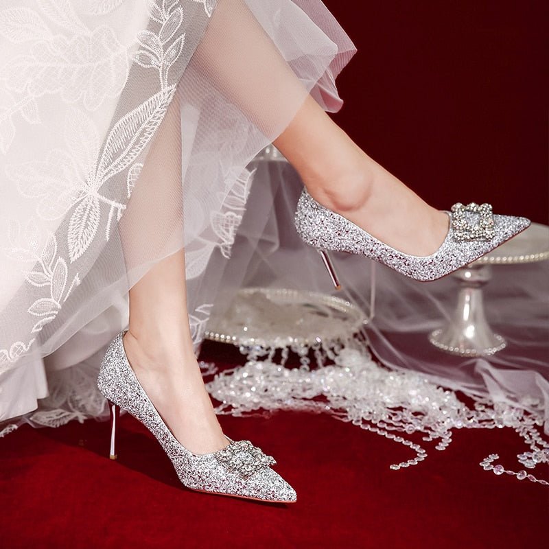 French Wedding Shoes Wear Princess Crystal Shoes - LiveTrendsX