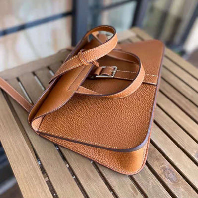 Hand stitches full grain leather crossbody bags