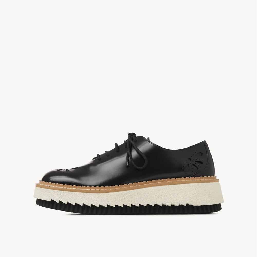 Genuine Leather Lace Up Footwear Female Oxford Shoes - LiveTrendsX