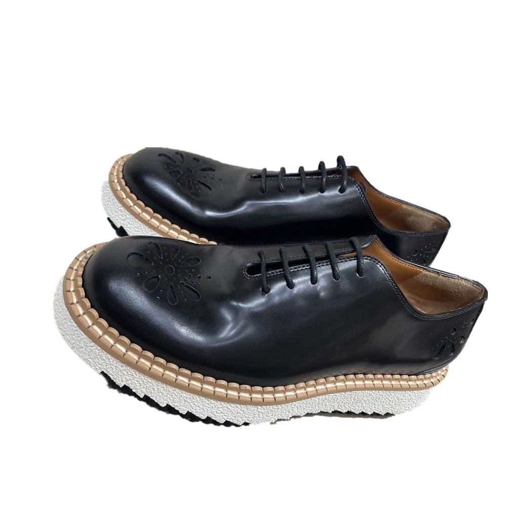 Genuine Leather Lace Up Footwear Female Oxford Shoes - LiveTrendsX