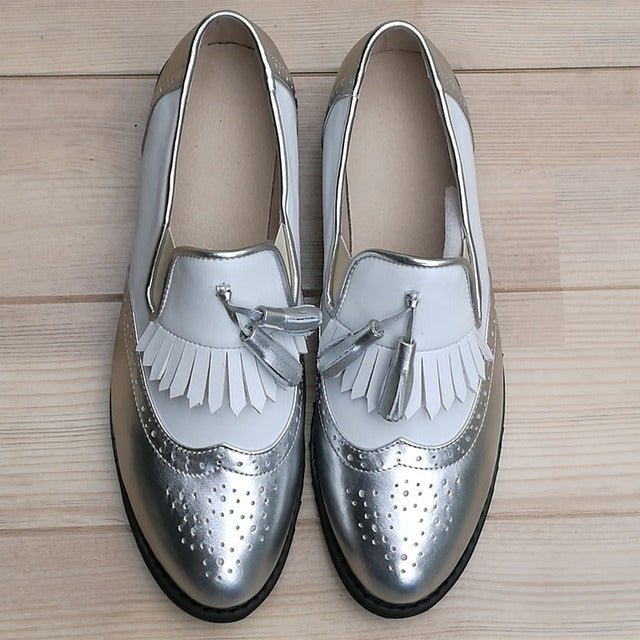 Genuine Leather Oxford Shoes Loafers For Women - LiveTrendsX