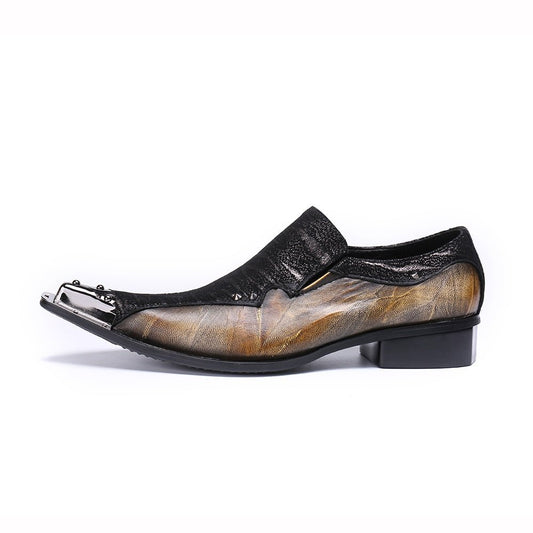 Genuine Leather Pointed Toe Men Dress Shoes - LiveTrendsX