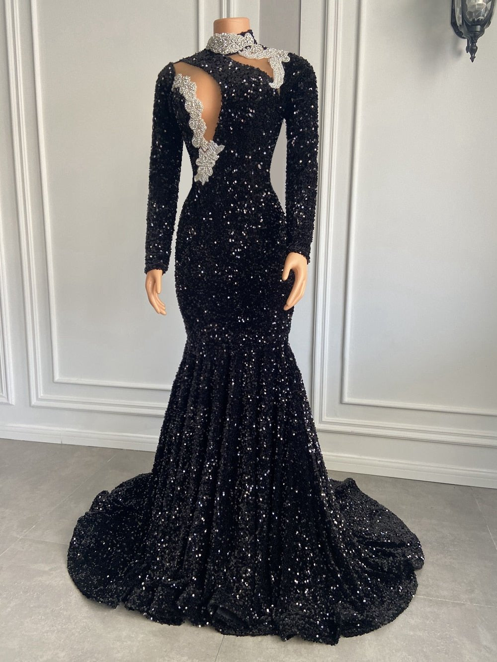 Girls Sparkly Sequined Prom Gala Gowns For Party - LiveTrendsX