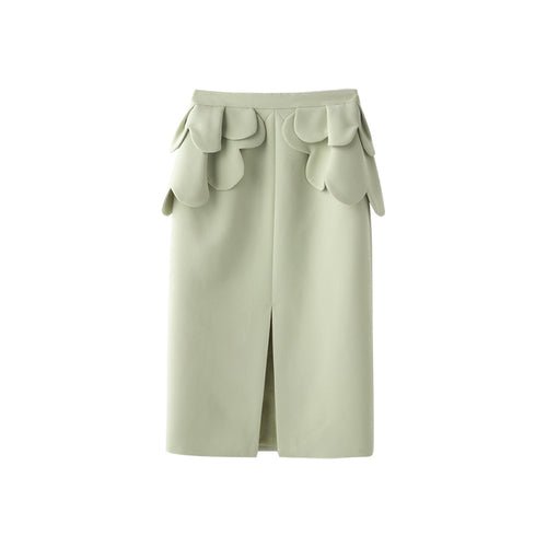 Green Flower Waist Classic Micro - Pack Hip Pencil Skirt - LiveTrendsX