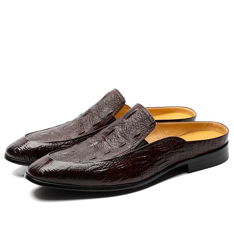 Half Slippers Outside Leather Breathable Men Shoes - LiveTrendsX