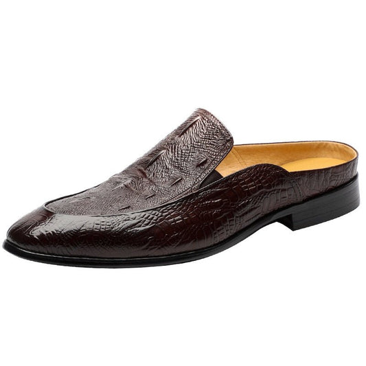 Half Slippers Outside Leather Breathable Men Shoes - LiveTrendsX