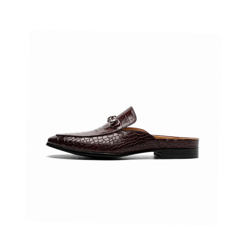 Half Slippers Outside Leather Breathable Men Shoes - LiveTrendsX