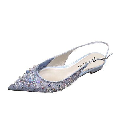 High - heeled mesh bridesmaid pointed toe wedding shoes - LiveTrendsX