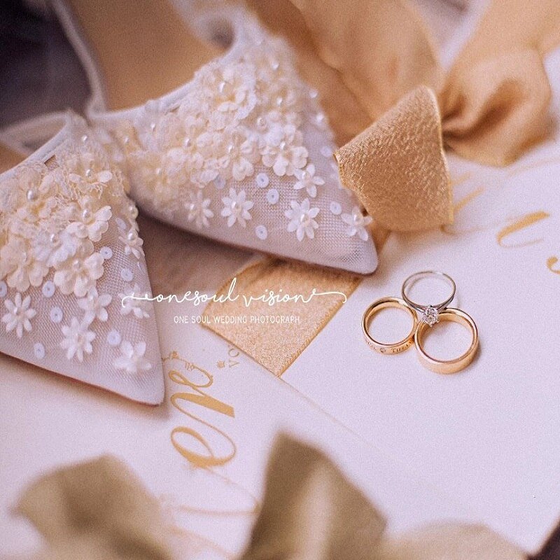 Lace flower fine high - heeled bride wedding shoes - LiveTrendsX