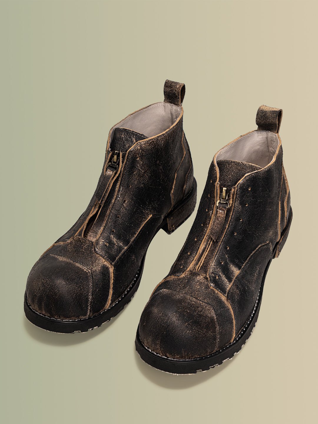 Lace - free zipper mid - cut men's and women's work boots - LiveTrendsX