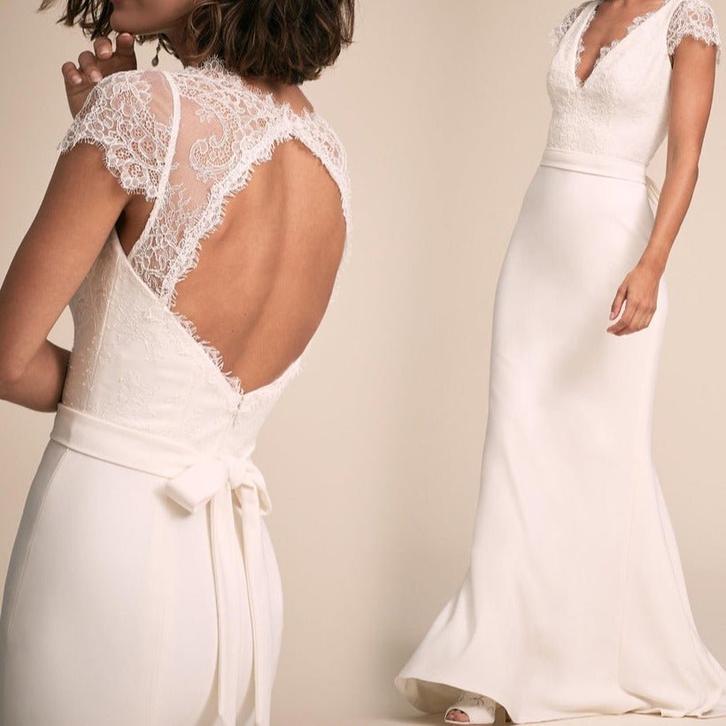 Lace Mermaid Light Wedding Dress Chiffon Trailing - LiveTrendsX