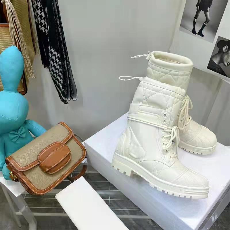 Ladies Short Boots Solid Color Platform Square Heel Women Shoes - LiveTrendsX