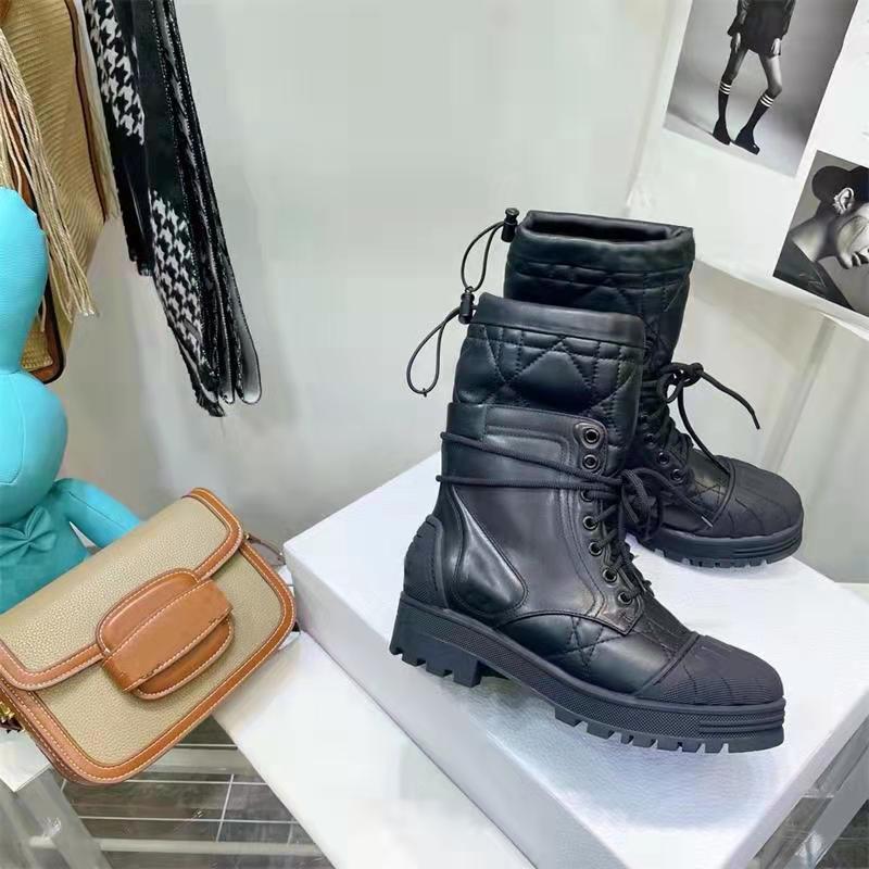 Ladies Short Boots Solid Color Platform Square Heel Women Shoes - LiveTrendsX