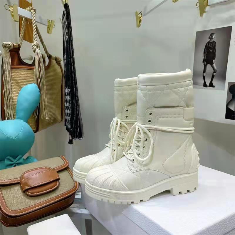 Ladies Short Boots Solid Color Platform Square Heel Women Shoes - LiveTrendsX