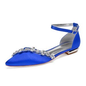 Lady pointed toe flats ankle strap evening dress shoes - LiveTrendsX