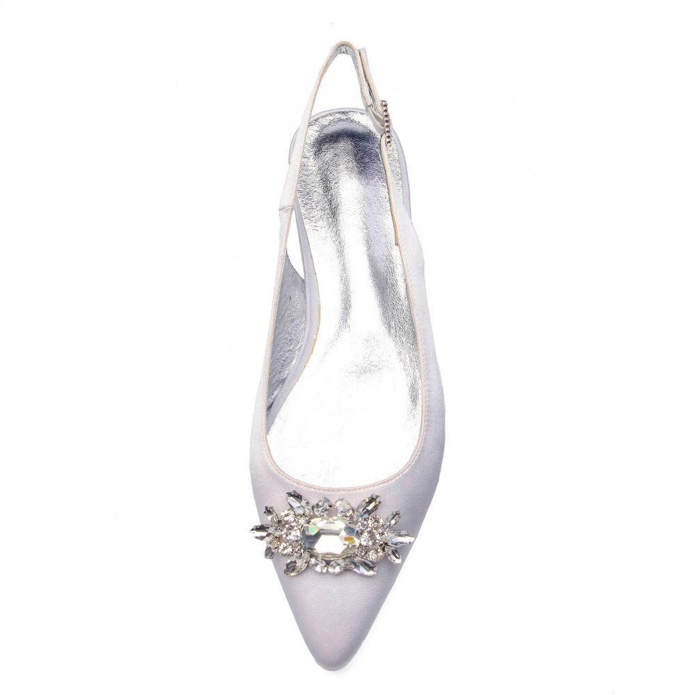Lady satin evening dress shoes bridal wedding prom flats LiveTrendsX Lady satin evening dress shoes bridal wedding prom flats LiveTrendsX