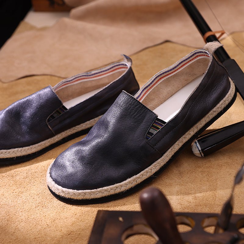 Leather boots with handmade stitched leather sole - LiveTrendsX