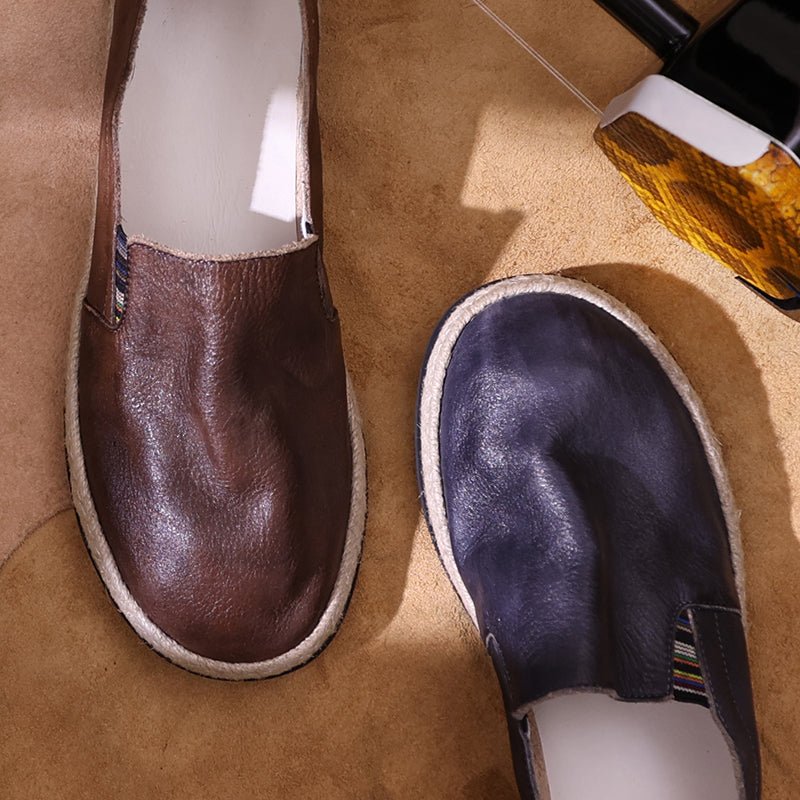 Leather boots with handmade stitched leather sole - LiveTrendsX