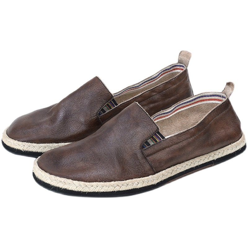 Leather boots with handmade stitched leather sole - LiveTrendsX