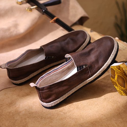 Leather boots with handmade stitched leather sole - LiveTrendsX