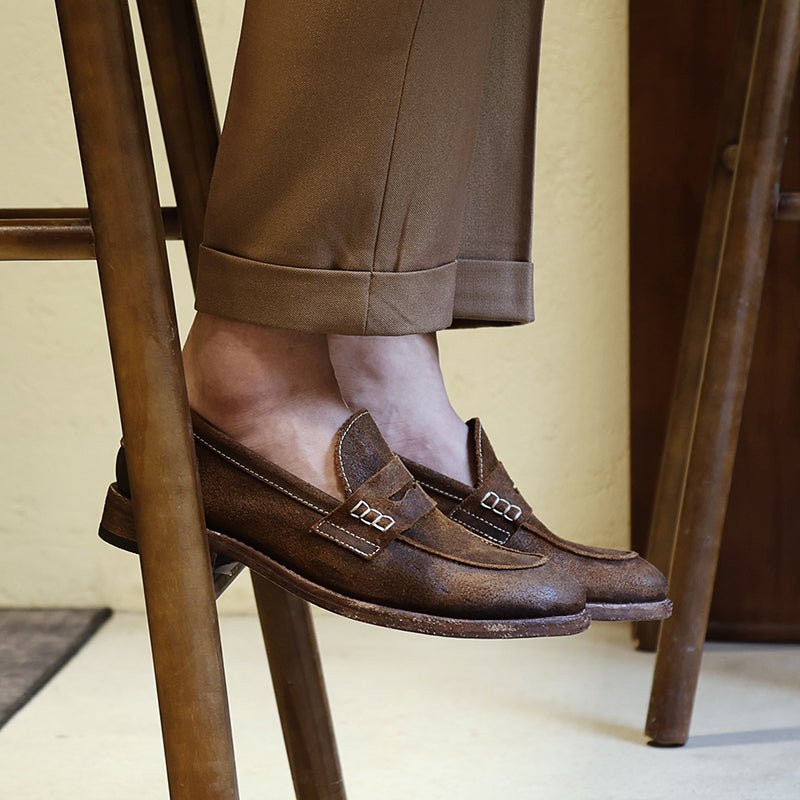 Leather Sole Casual Leather Shoes Vintage British Loafers - LiveTrendsX