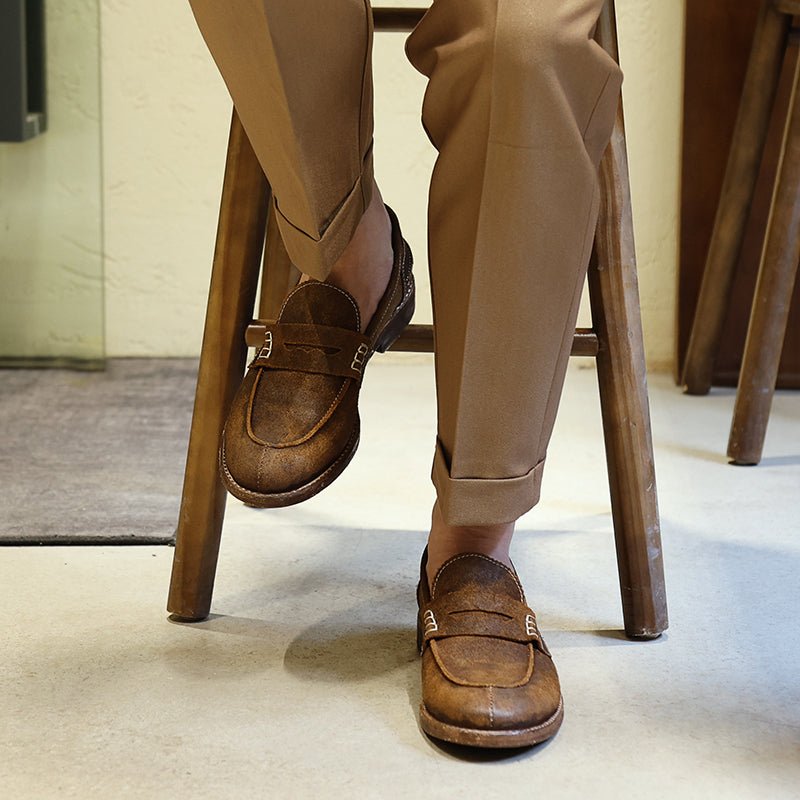 Leather Sole Casual Leather Shoes Vintage British Loafers - LiveTrendsX