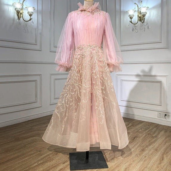 Luxury Evening Dresses Gowns Lantern Sleeves - LiveTrendsX