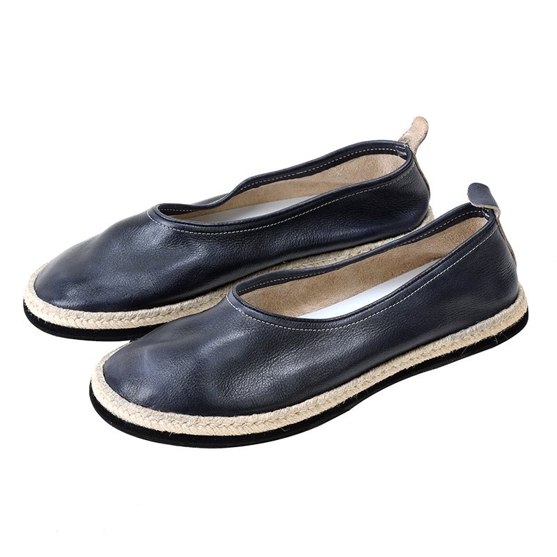 Men handmade stitched leather sole shoes - LiveTrendsX