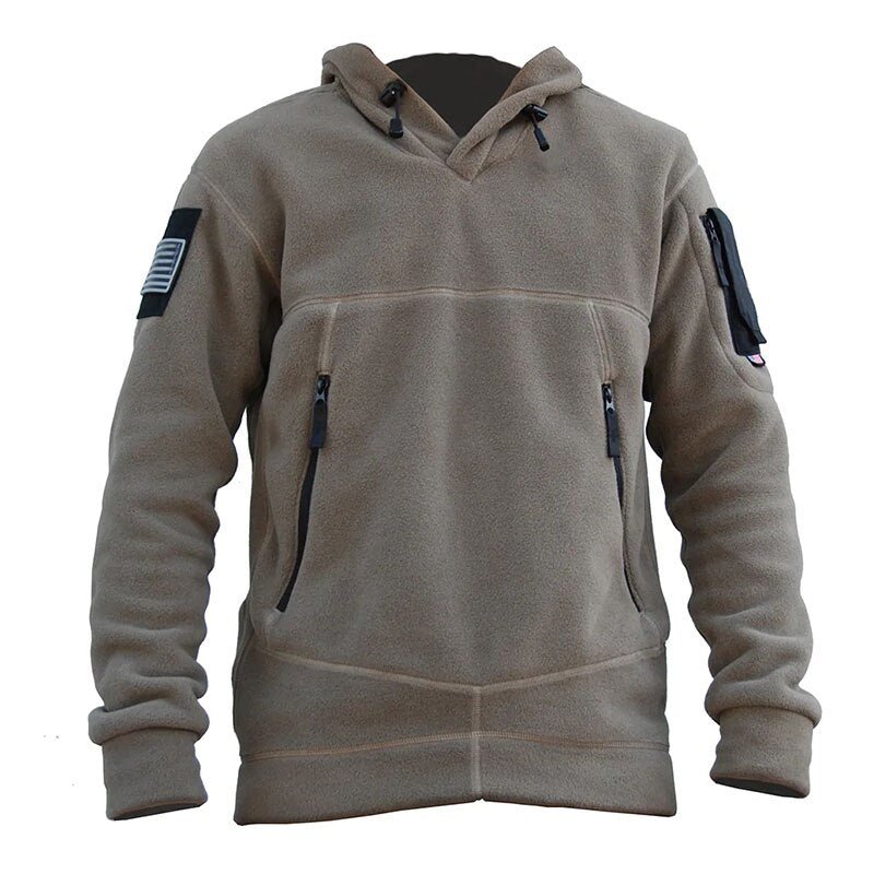 Men Outdoor Winter Warm Military Polar Fleece Hooded Sweatshirts - LiveTrendsX
