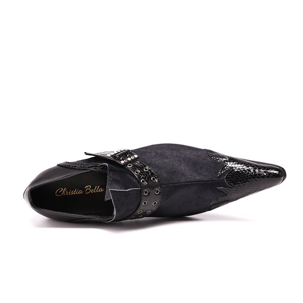 Men Oxfords Black Business Formal Shoes Buckle Wedding Shoes - LiveTrendsX