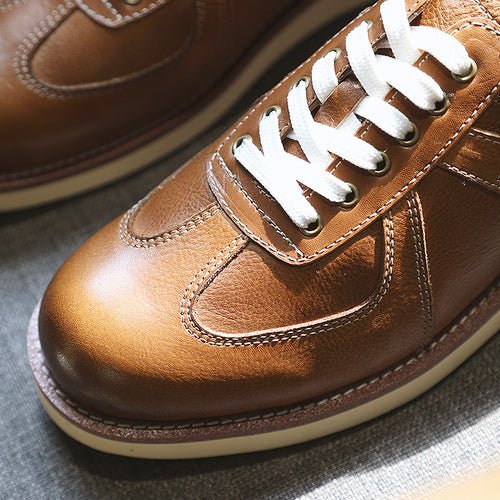 Men Platform Comfort Round Toe Low Top Sneakers - LiveTrendsX