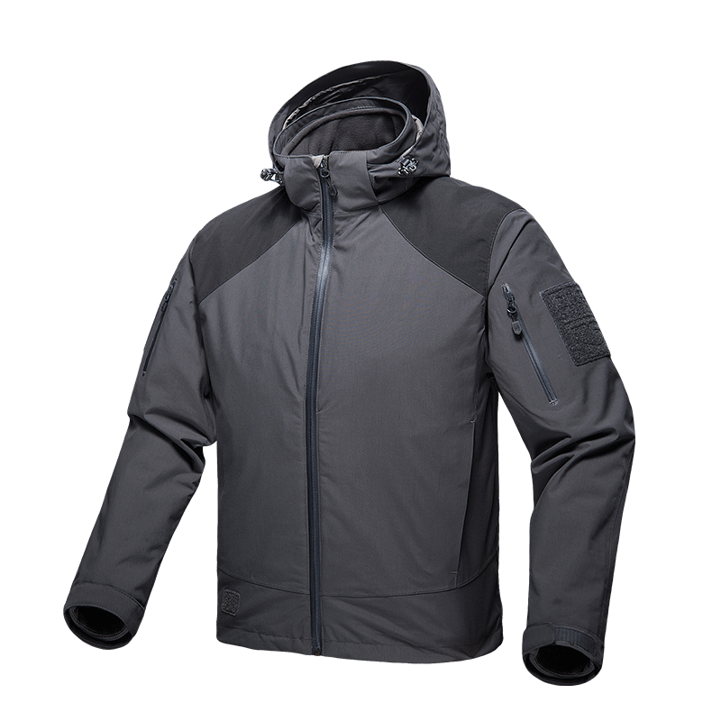 Men soft shell hooded cloth windproof warmth coat for camping hunting - LiveTrendsX