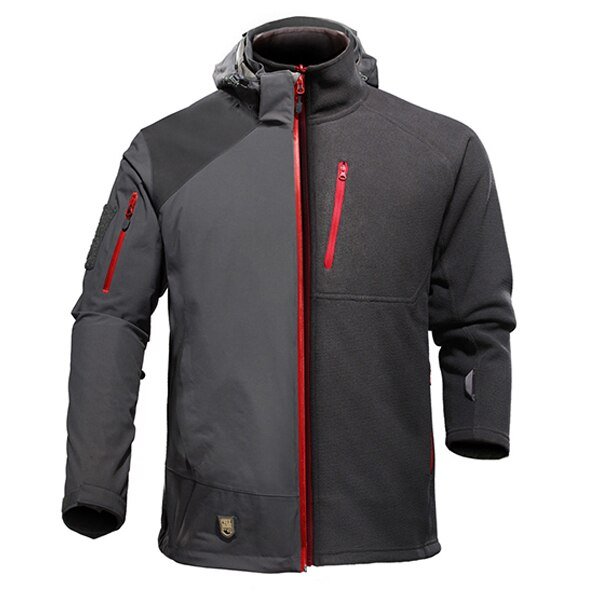 Men soft shell hooded cloth windproof warmth coat for camping hunting - LiveTrendsX