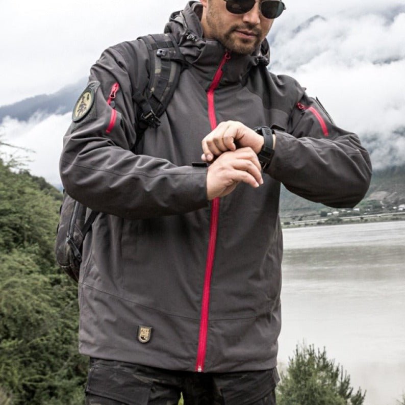 Men soft shell hooded cloth windproof warmth coat for camping hunting - LiveTrendsX