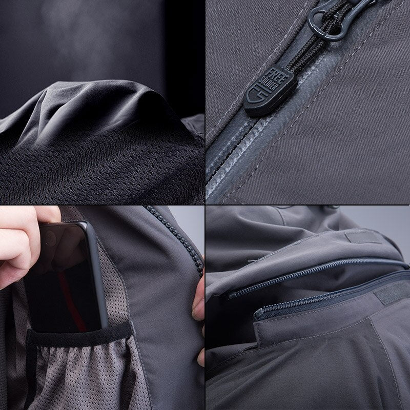 Men soft shell hooded cloth windproof warmth coat for camping hunting - LiveTrendsX