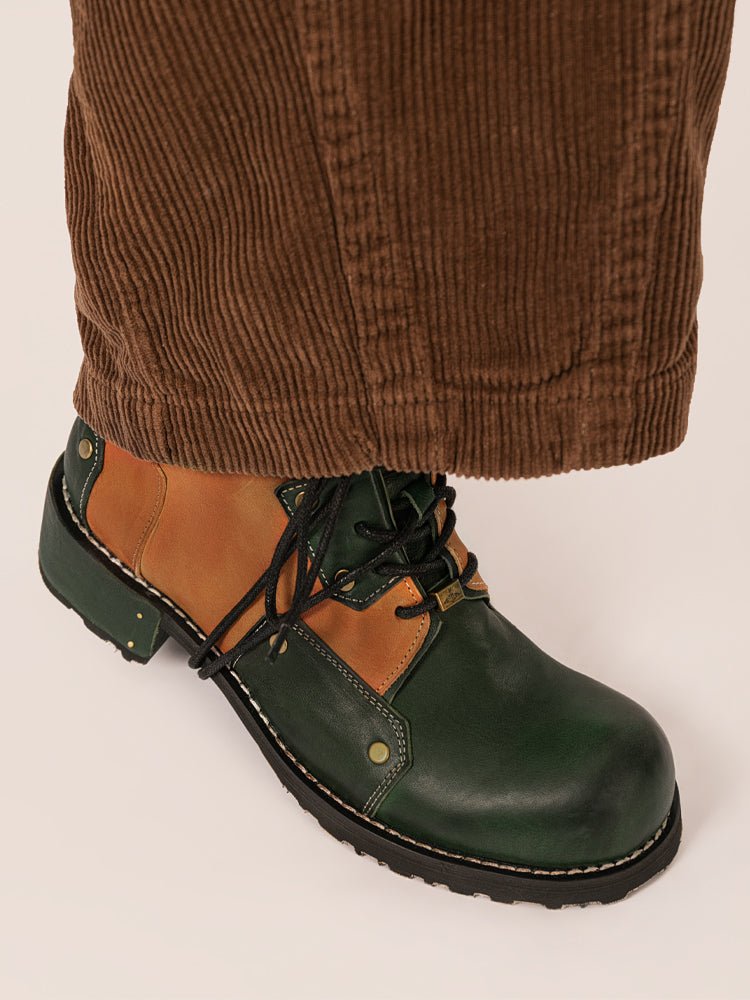 Men Splicing function deconstructed work boots - LiveTrendsX