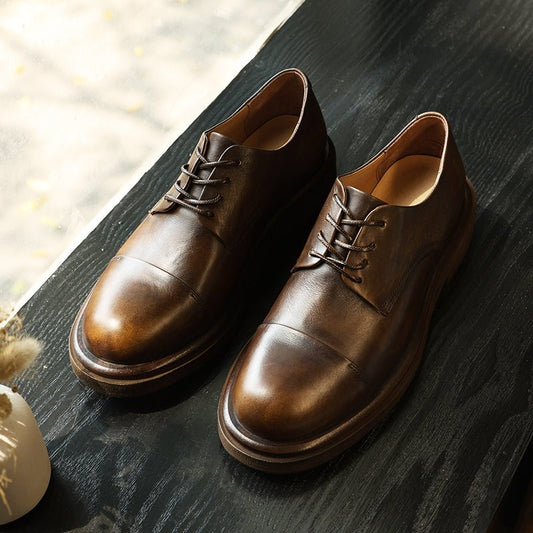 Men's breathable thick bottom round toe low top shoes - LiveTrendsX