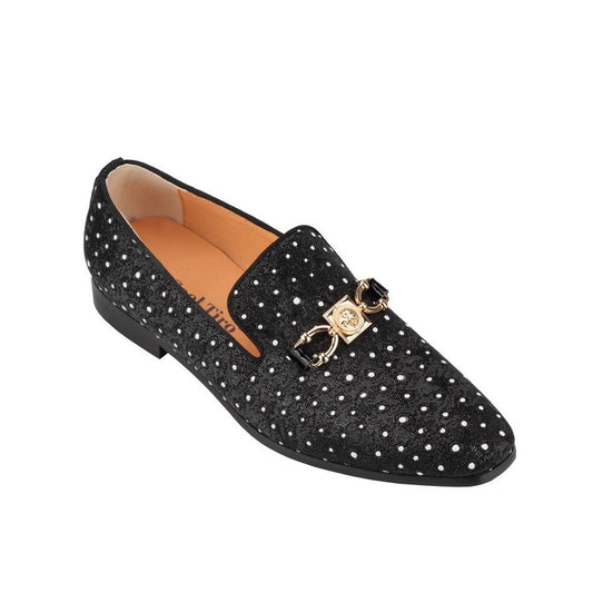 Mens Loafers shoes Lion White dot Slip On Shoes - LiveTrendsX