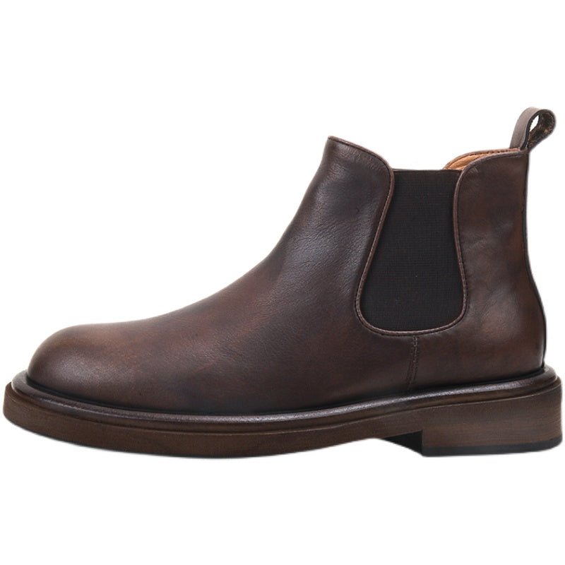 Men's thick sole heightening trendy breathable chelsea boots - LiveTrendsX