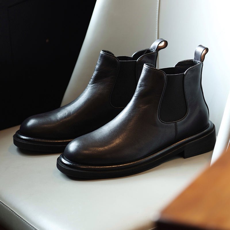 Men's thick sole heightening trendy breathable chelsea boots - LiveTrendsX