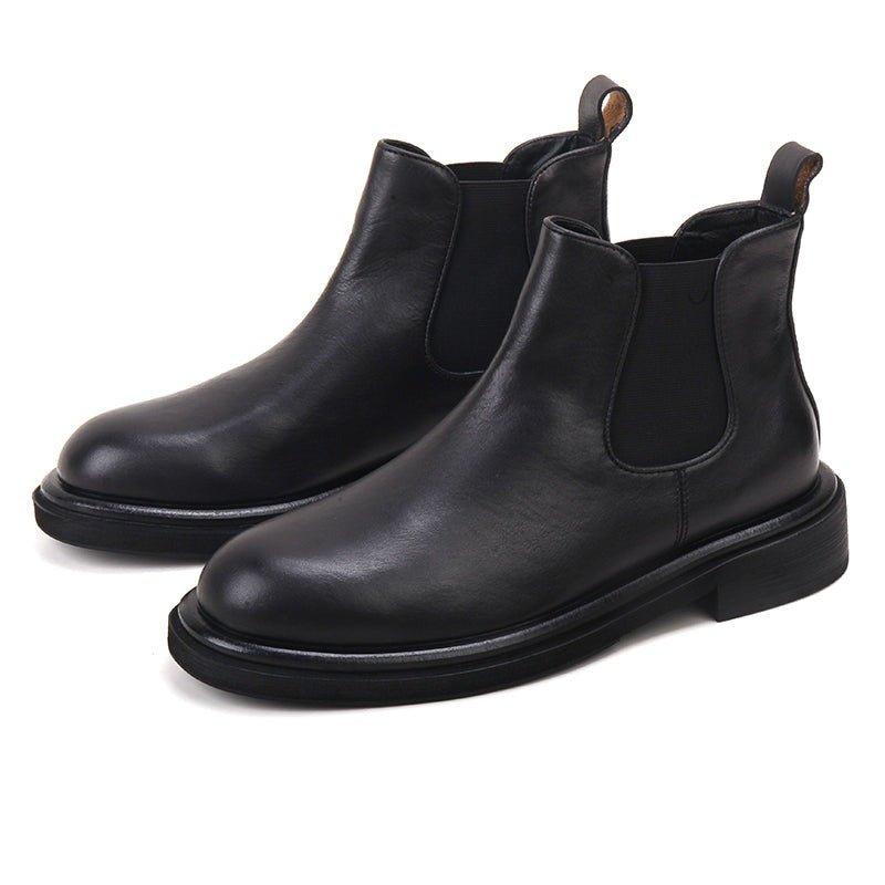Men's thick sole heightening trendy breathable chelsea boots - LiveTrendsX
