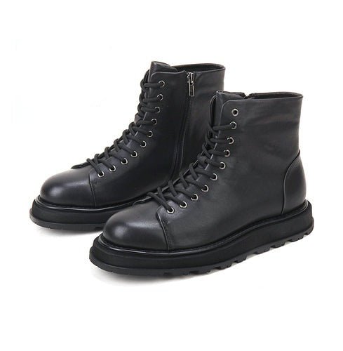 Men's trend heightening soft bottom martin boots - LiveTrendsX