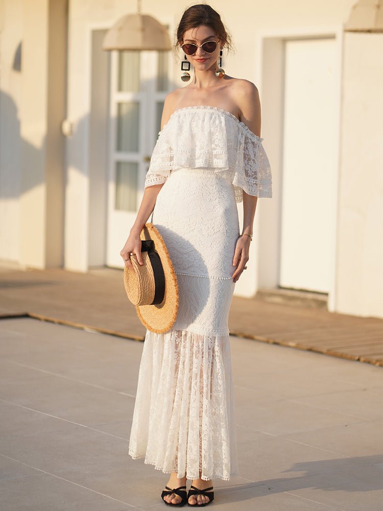 Mermaid Light Wedding One - Shoulder Engagement Dress - LiveTrendsX
