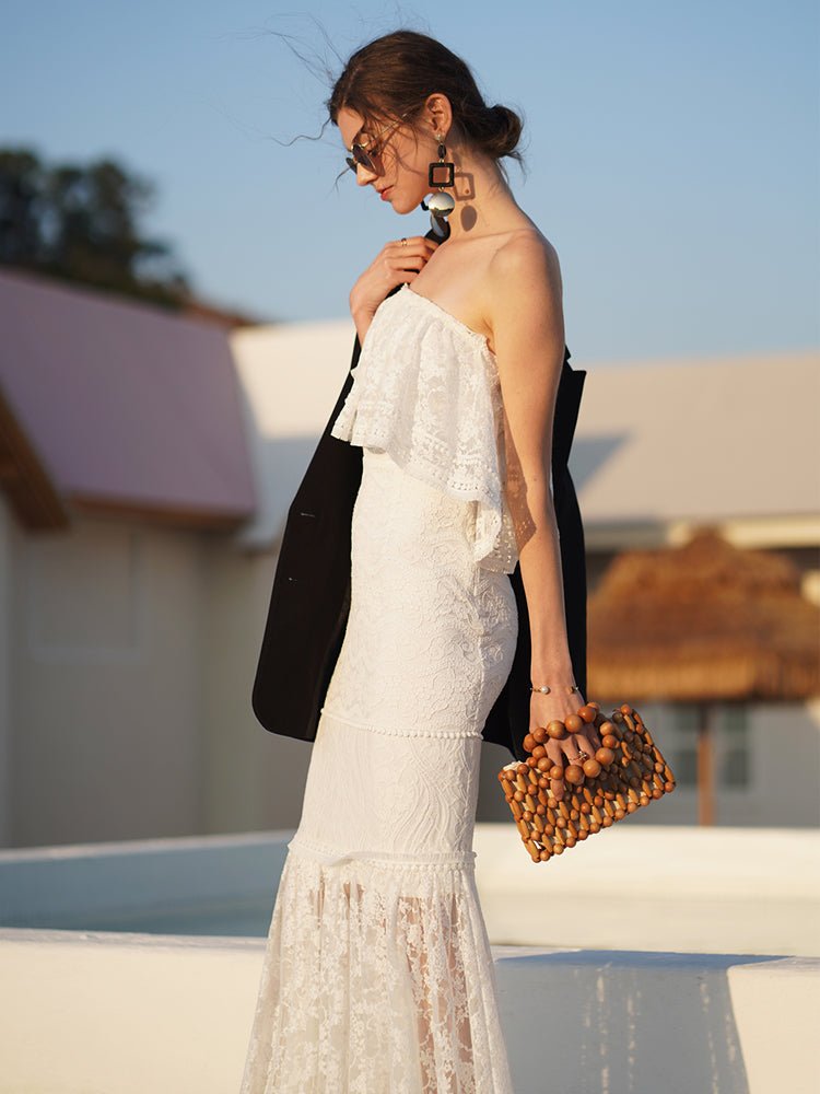 Mermaid Light Wedding One - Shoulder Engagement Dress - LiveTrendsX