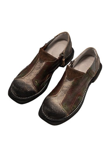 Metal patina retro lace - free men's and women's leather shoes - LiveTrendsX