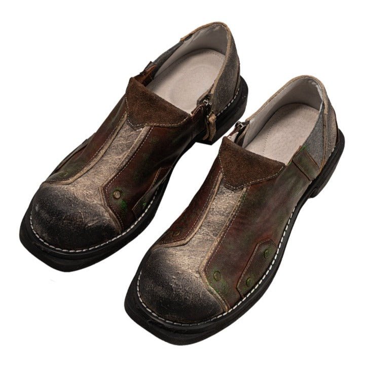 Metal patina retro lace - free men's and women's leather shoes - LiveTrendsX