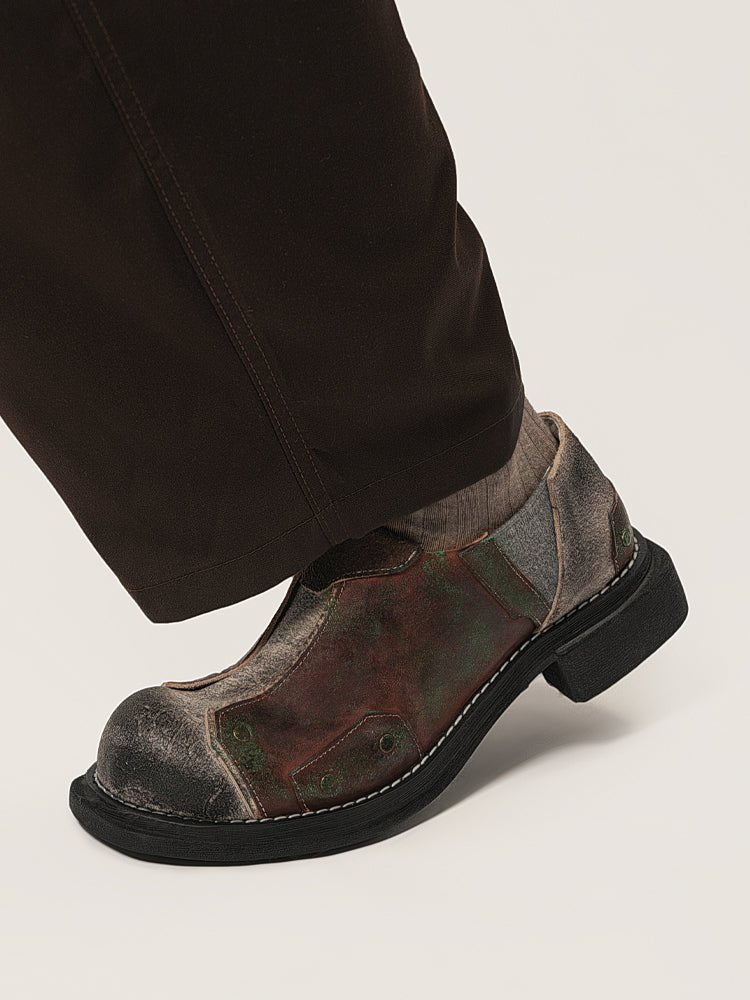 Metal patina retro lace - free men's and women's leather shoes - LiveTrendsX